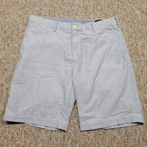Polo Ralph Lauren Shorts Mens 33‎ Blue Candy Striped Chino Classic Fit Preppy